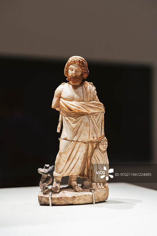 良渚博物院 古希腊的旅程  阿斯克勒庇俄斯与子大理石小像图片素材