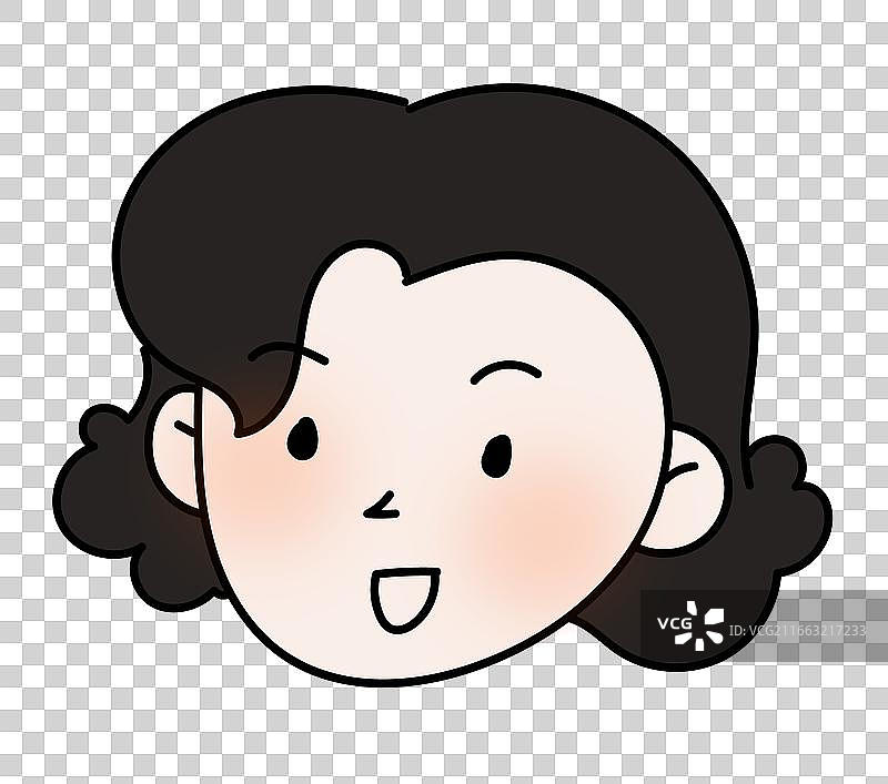 女性 阿姨 中年女性 妇女 女人 可爱 漫画 头像 人 表情 笑 开心图片素材