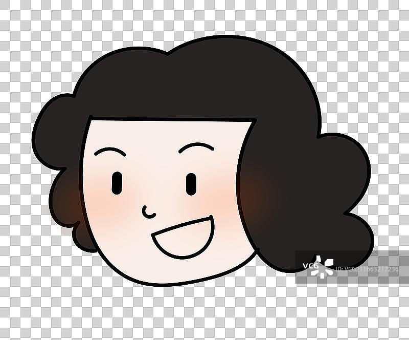 女性 阿姨 中年女性 妇女 女人 可爱 漫画 头像 人 表情 笑 开心图片素材