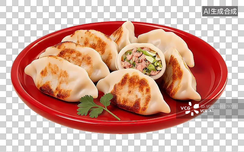 【AI数字艺术】煎饺图片素材