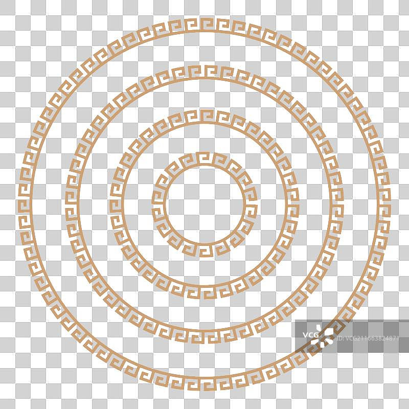 中国传统纹样之回字纹万字纹边框分割线素材图片素材