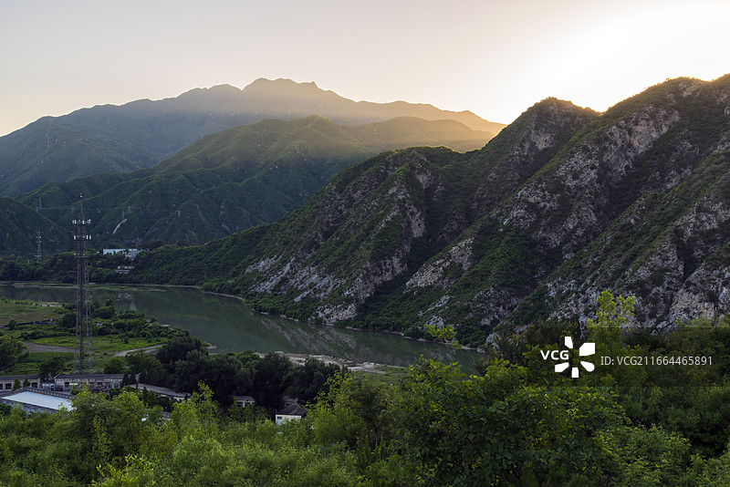 北京 永定河沿岸风光 落坡岭图片素材