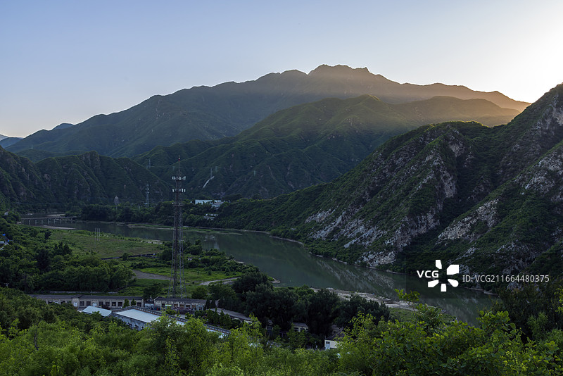 北京 永定河沿岸风光 落坡岭图片素材