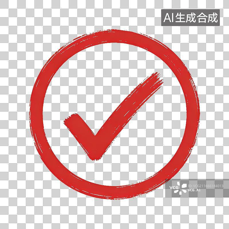 【AI数字艺术】3D渲染免抠图形元素表单反馈活动验证确认完成正确标记手绘红色对勾勾选图标图片素材