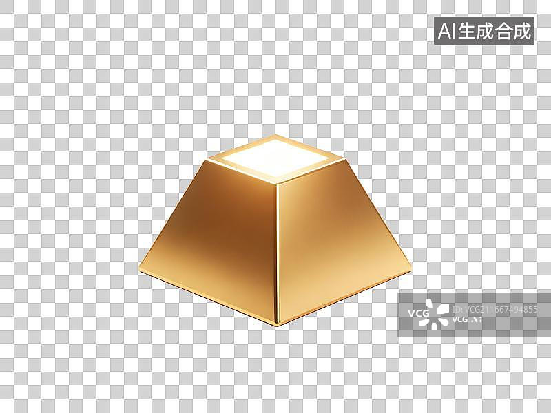 【AI数字艺术】金色金字塔形灯具发光顶部图片素材