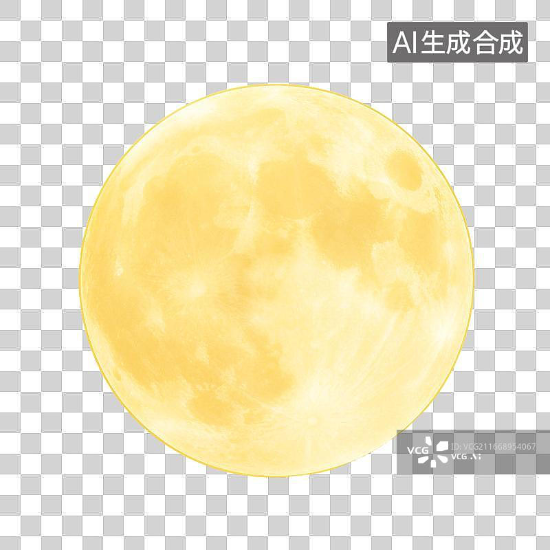 【AI数字艺术】中秋节元素金月亮图片素材