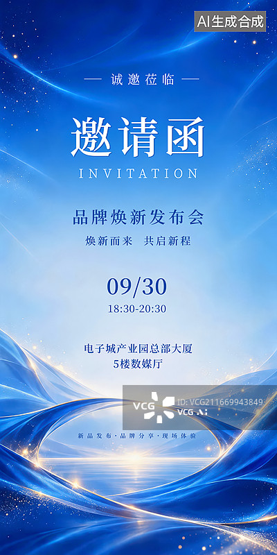 【AI数字艺术】邀请函图片素材