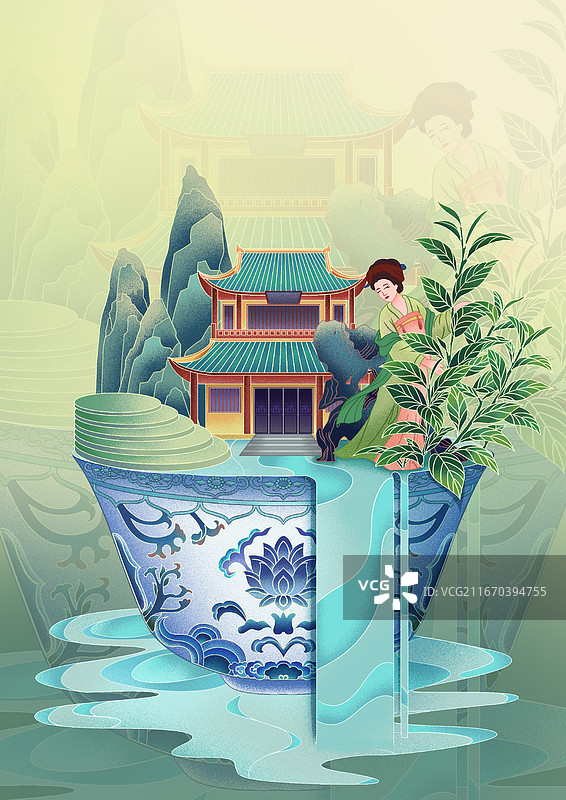 新中式茶叶包装图图片素材