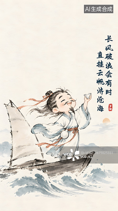 【AI数字艺术】李白行路难其一图片素材