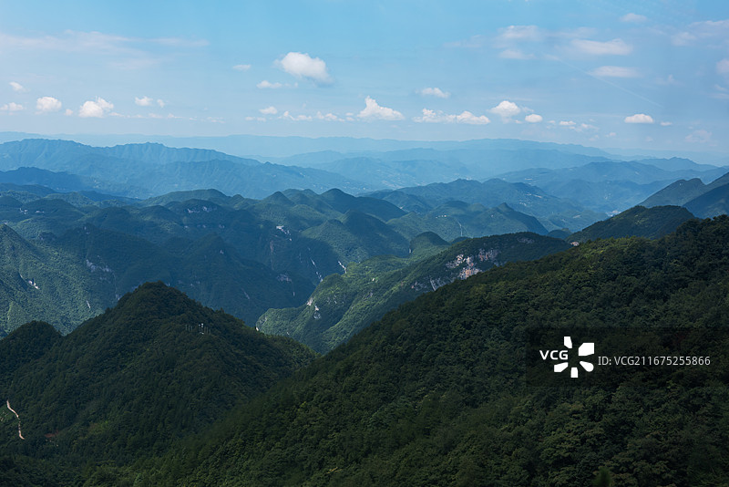 巴山大峡谷峰峦叠嶂图片素材