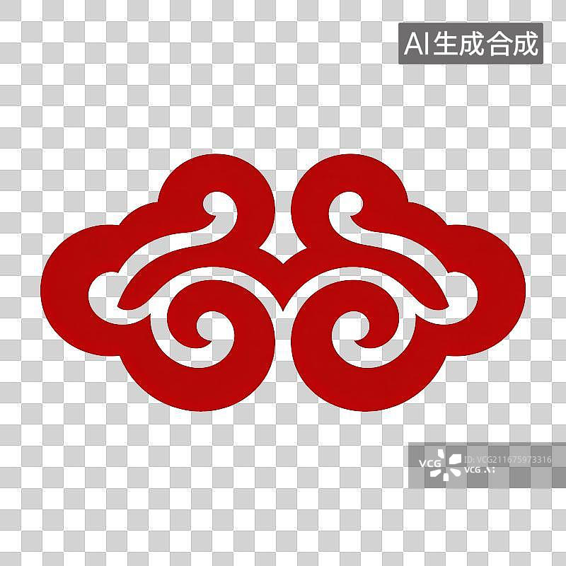 【AI数字艺术】中式传统卷云如意纹图片素材