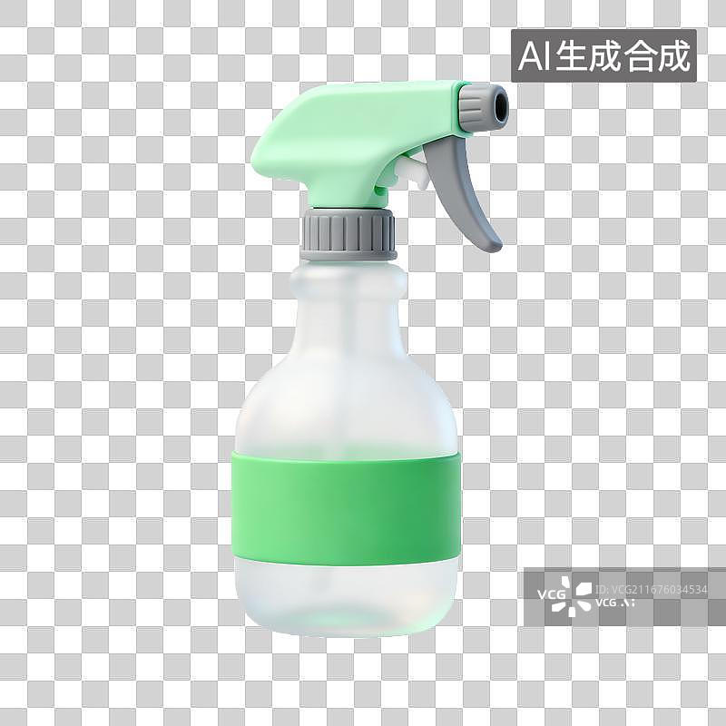 【AI数字艺术】3D磨砂玻璃喷壶喷雾瓶元素图片素材