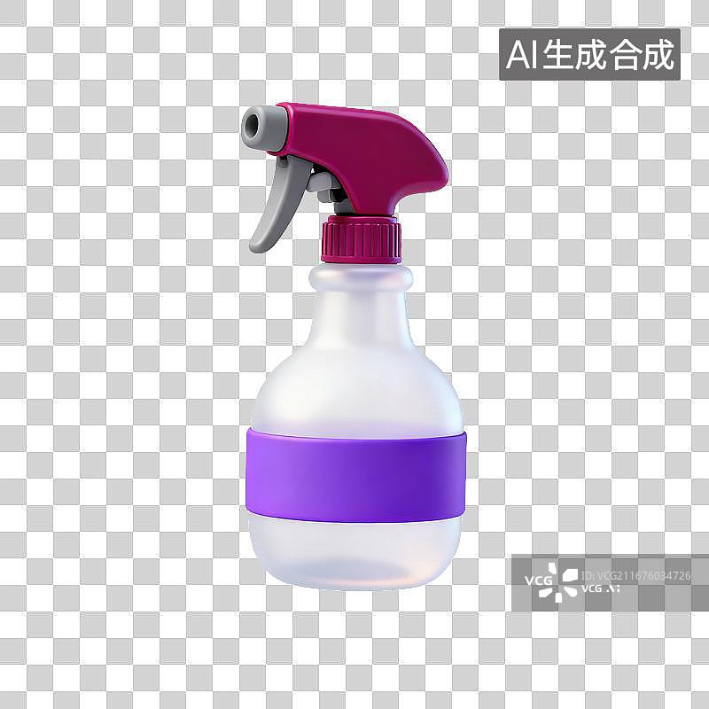 【AI数字艺术】3D磨砂玻璃喷壶喷雾瓶元素图片素材