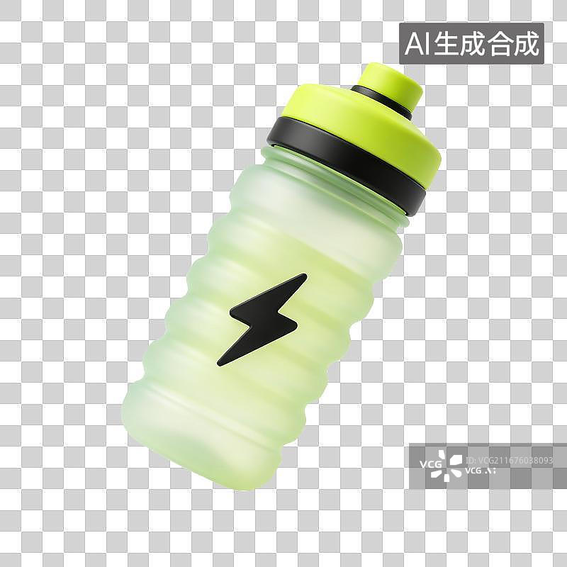 【AI数字艺术】3D磨砂玻璃材质运动能量摇摇杯元素图片素材