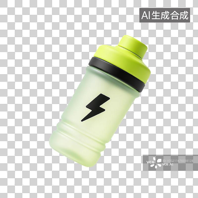 【AI数字艺术】3D磨砂玻璃材质运动能量摇摇杯元素图片素材