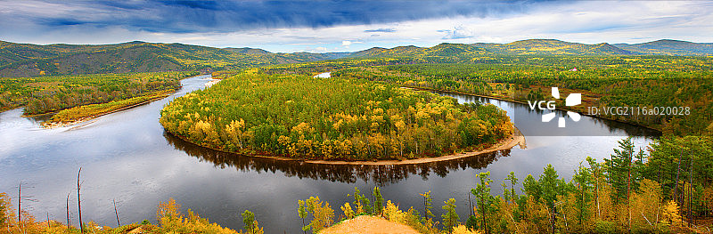内蒙古莫尔道嘎白鹿岛全景图图片素材