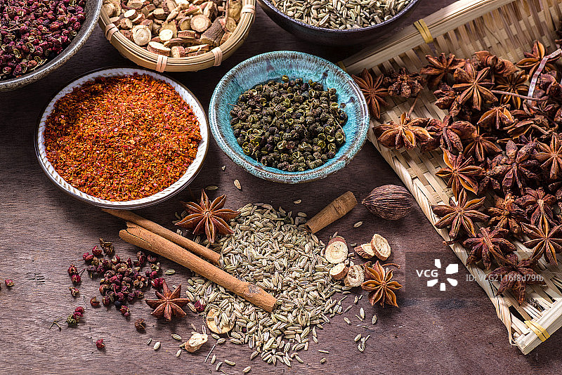 中式菜肴传统调味品图片素材