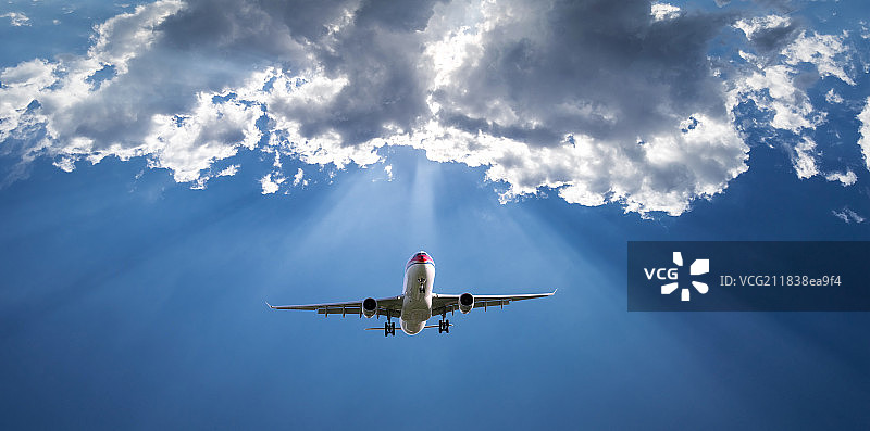 天空与飞机图片素材