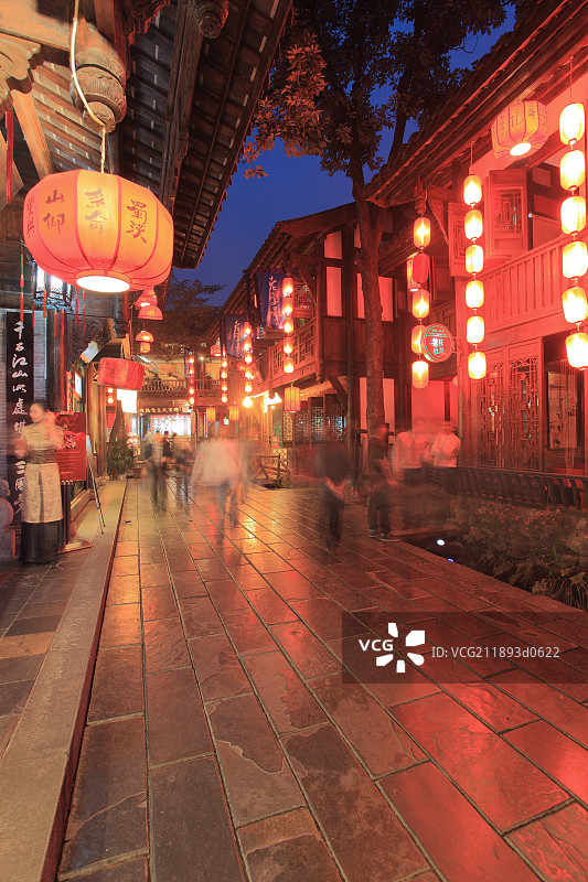 成都锦里古街图片素材