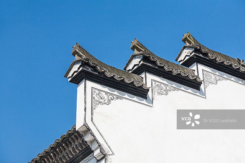 徽派建筑中的马头墙图片素材