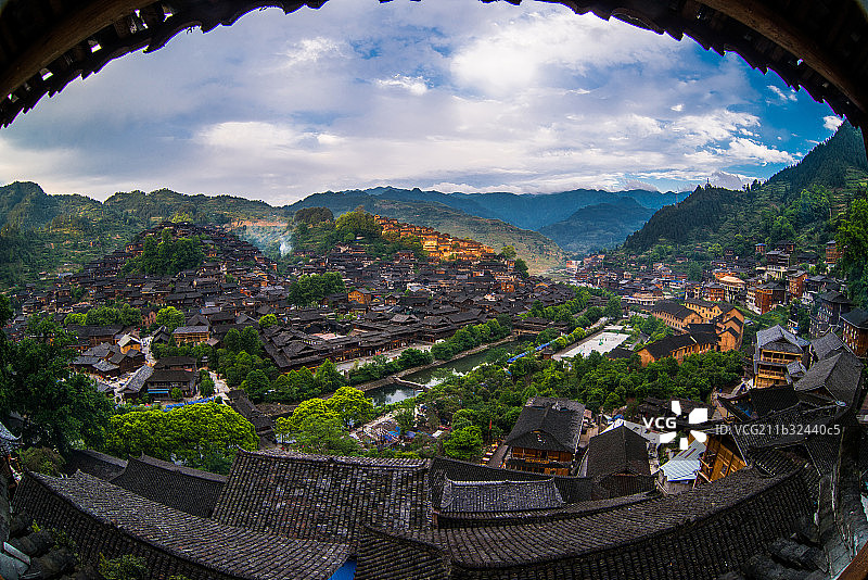 贵州黔东南雷山西江千户苗寨图片素材
