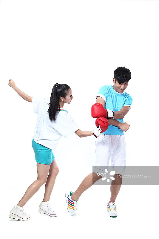 拳击男女图片素材