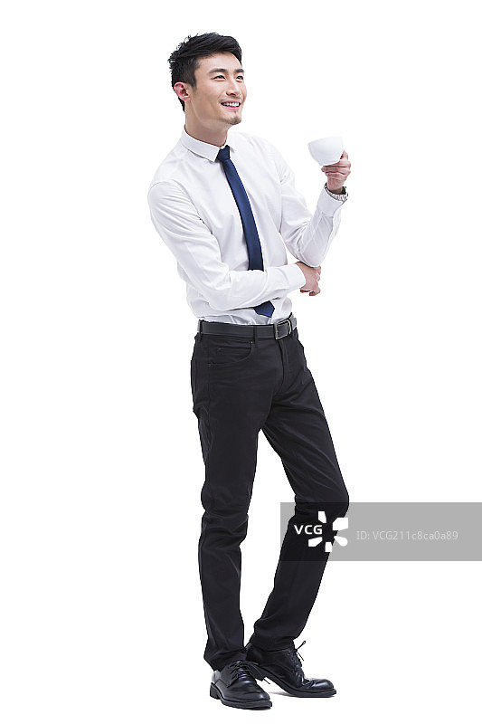 商务男士喝茶图片素材