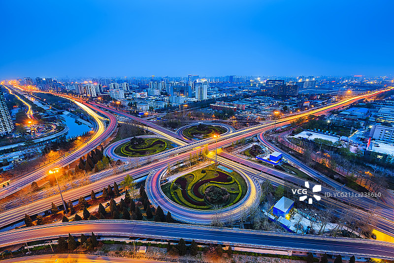 菜户营桥 都市 夜景 立交桥图片素材