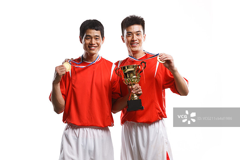 足球运动员庆祝成功图片素材