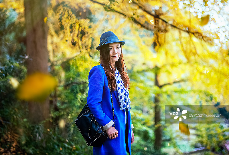 深秋人像图片素材