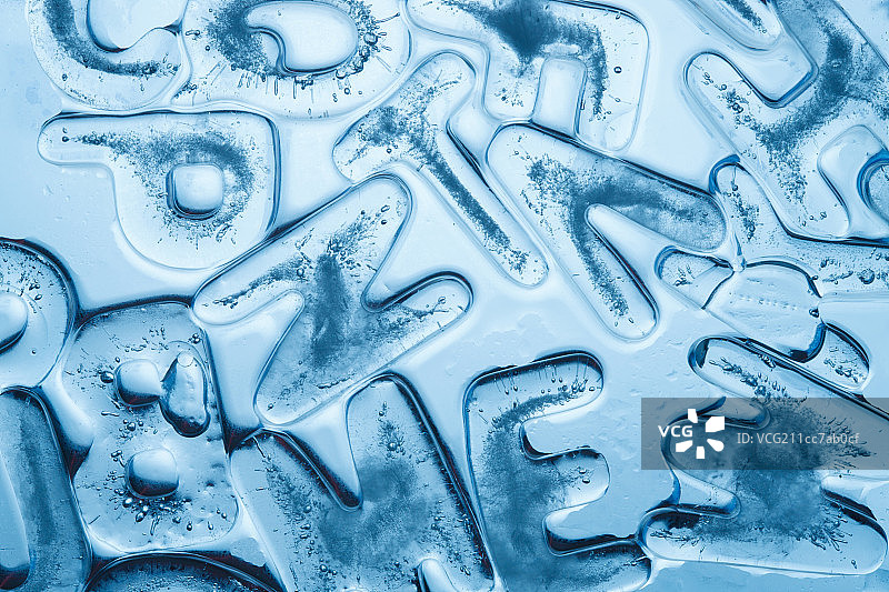 冰块字母图片素材