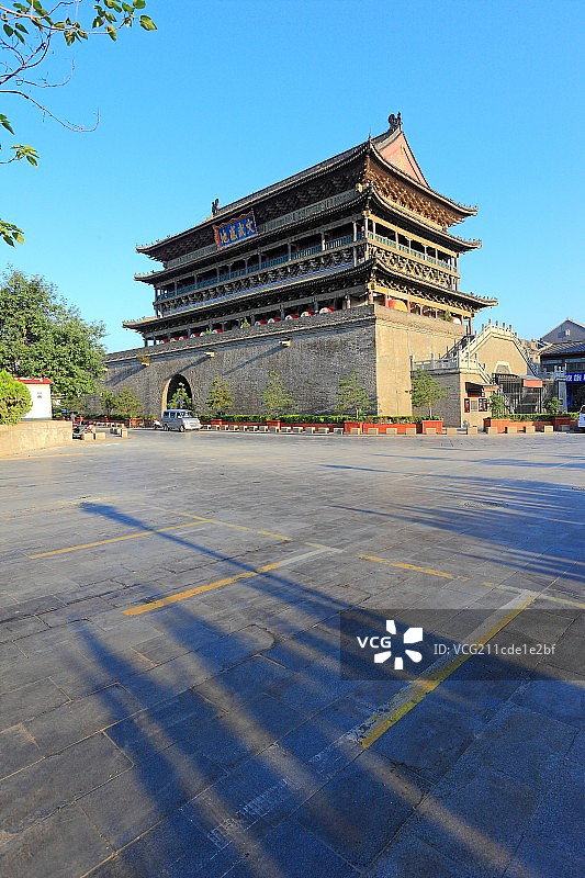西安城市风貌鼓楼图片素材