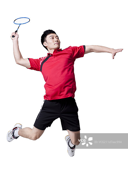 运动员打羽毛球图片素材