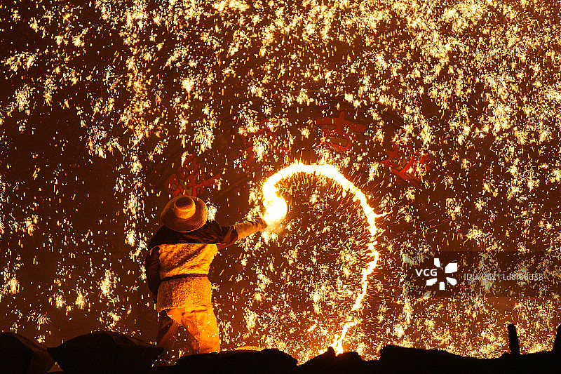 蔚县打树花图片素材