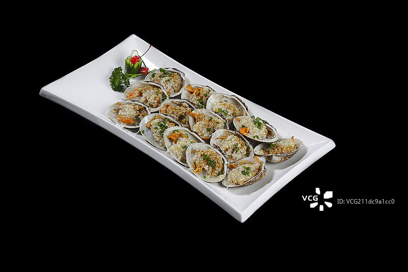 中国菜蒜香北极贝图片素材