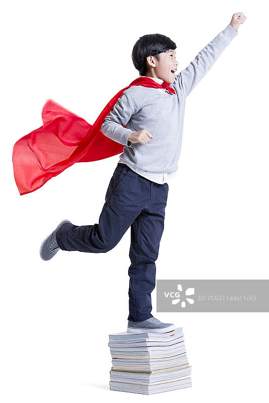 小男孩扮演超图片素材