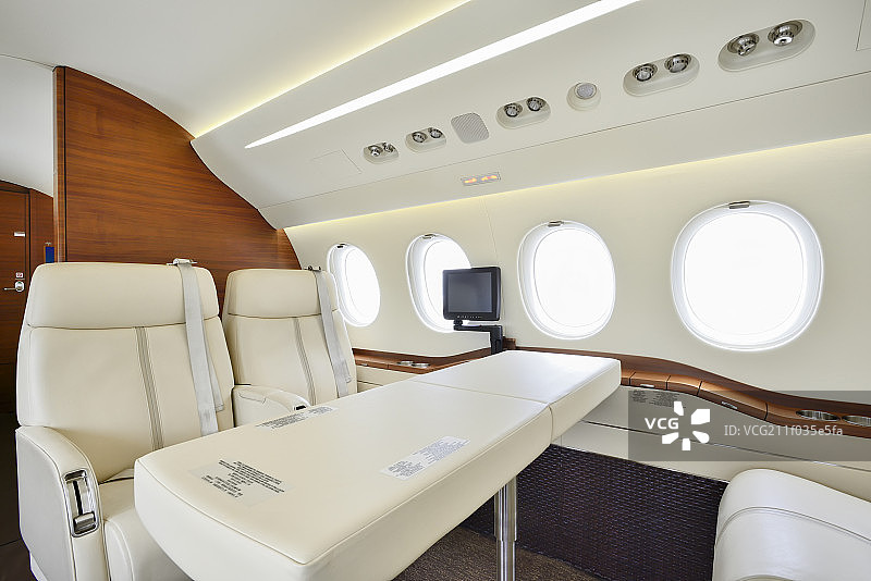 豪华私人飞机内部图片素材