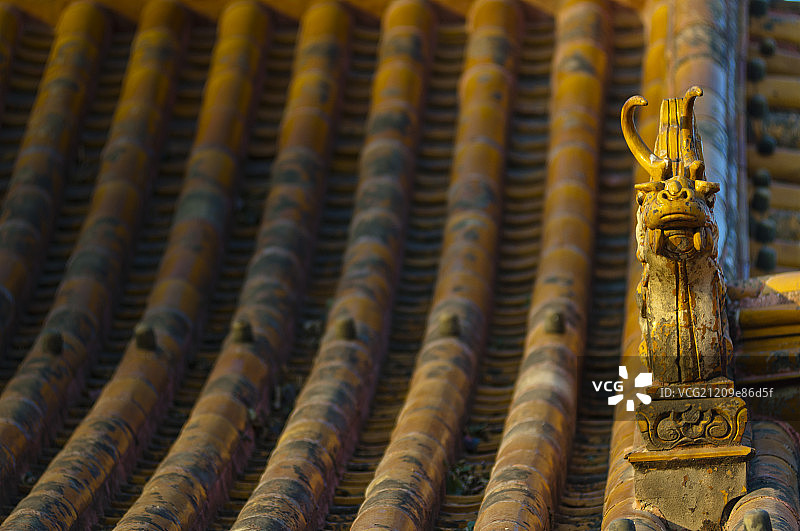 故宫屋檐脊兽图片素材