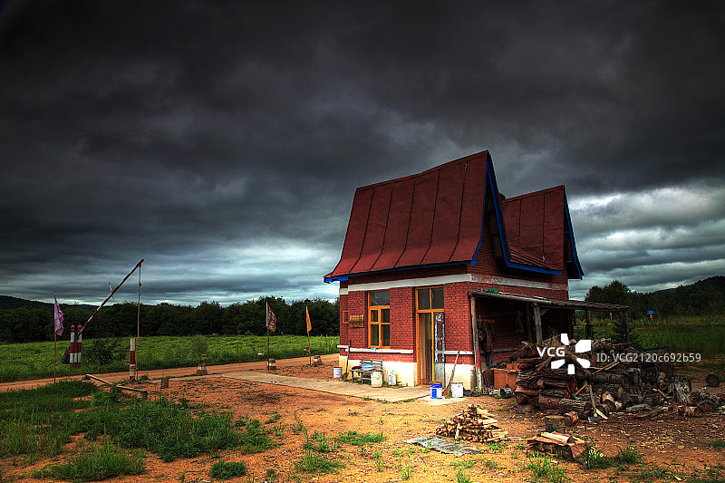 莫尔道嘎的小屋图片素材