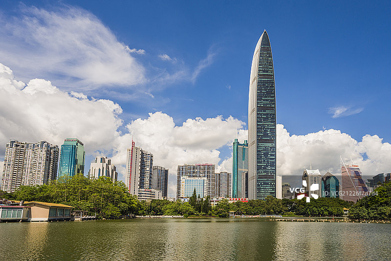 荔枝公园看京基100图片素材