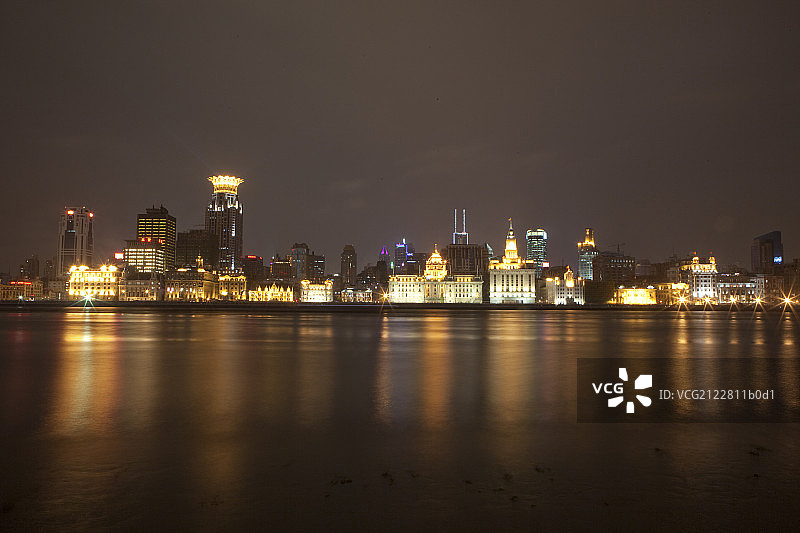 上海黄浦江夜景图片素材