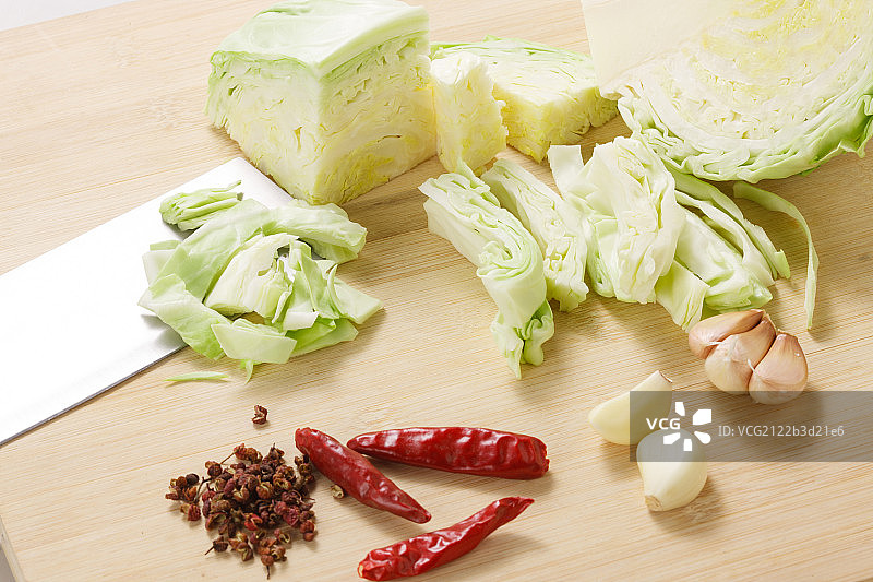 炒圆白菜的食材图片素材