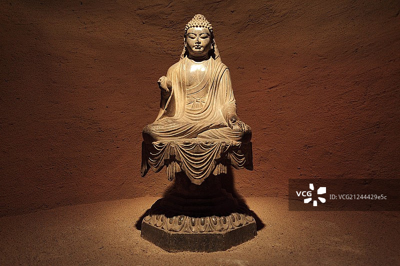 山西博物院周武释迦坐像图片素材