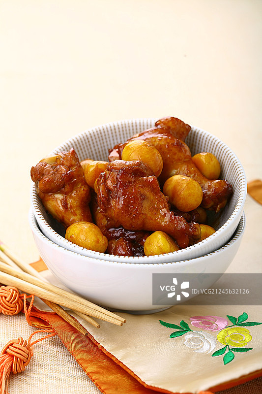 板栗鸡翅根图片素材