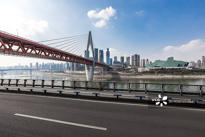 城市道路与大桥图片素材