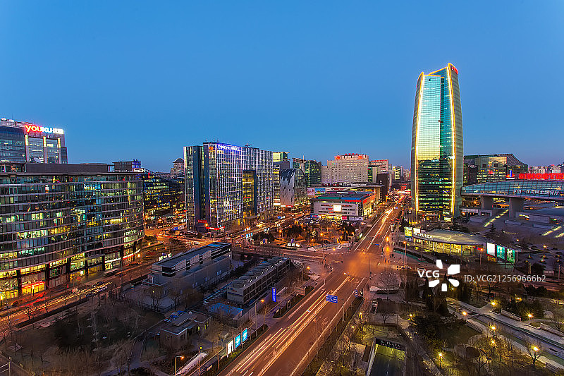 北京中关村夜景图片素材