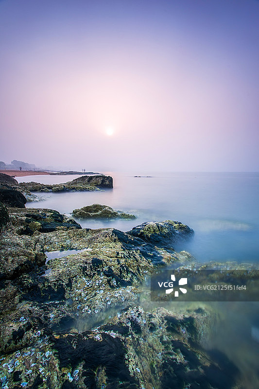 北戴河大海日出图片素材