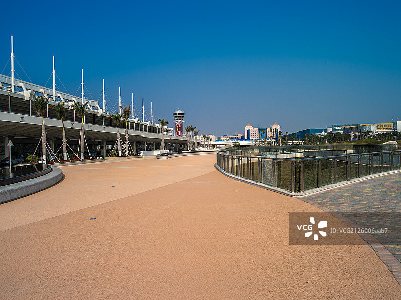 厦门高崎机场停车场道路图片素材