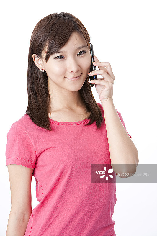 打电话,青年女人图片素材