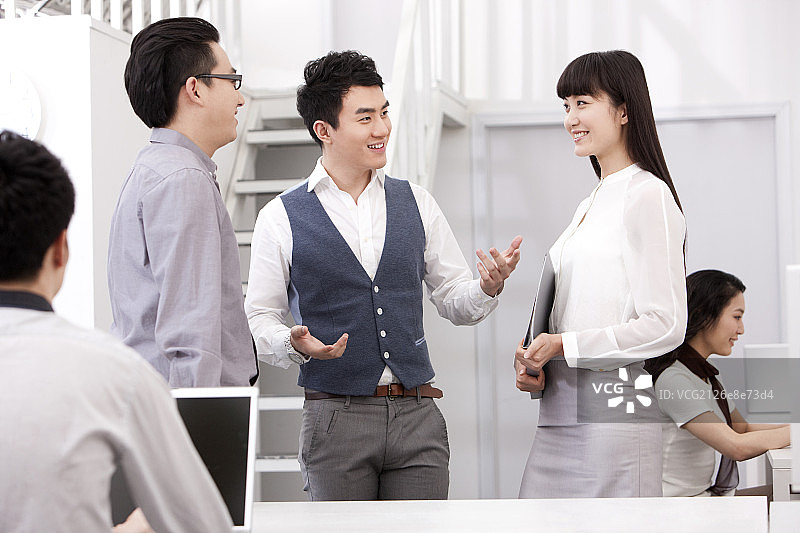 办公室白领与访客图片素材